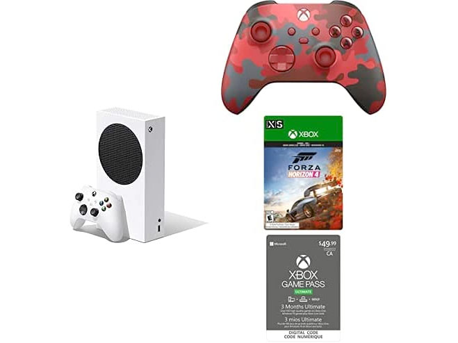 Amazon：Xbox Series S Bundle with Daystrike Camo Controller + 3-month Game Pass + Forza 4只卖$499.99