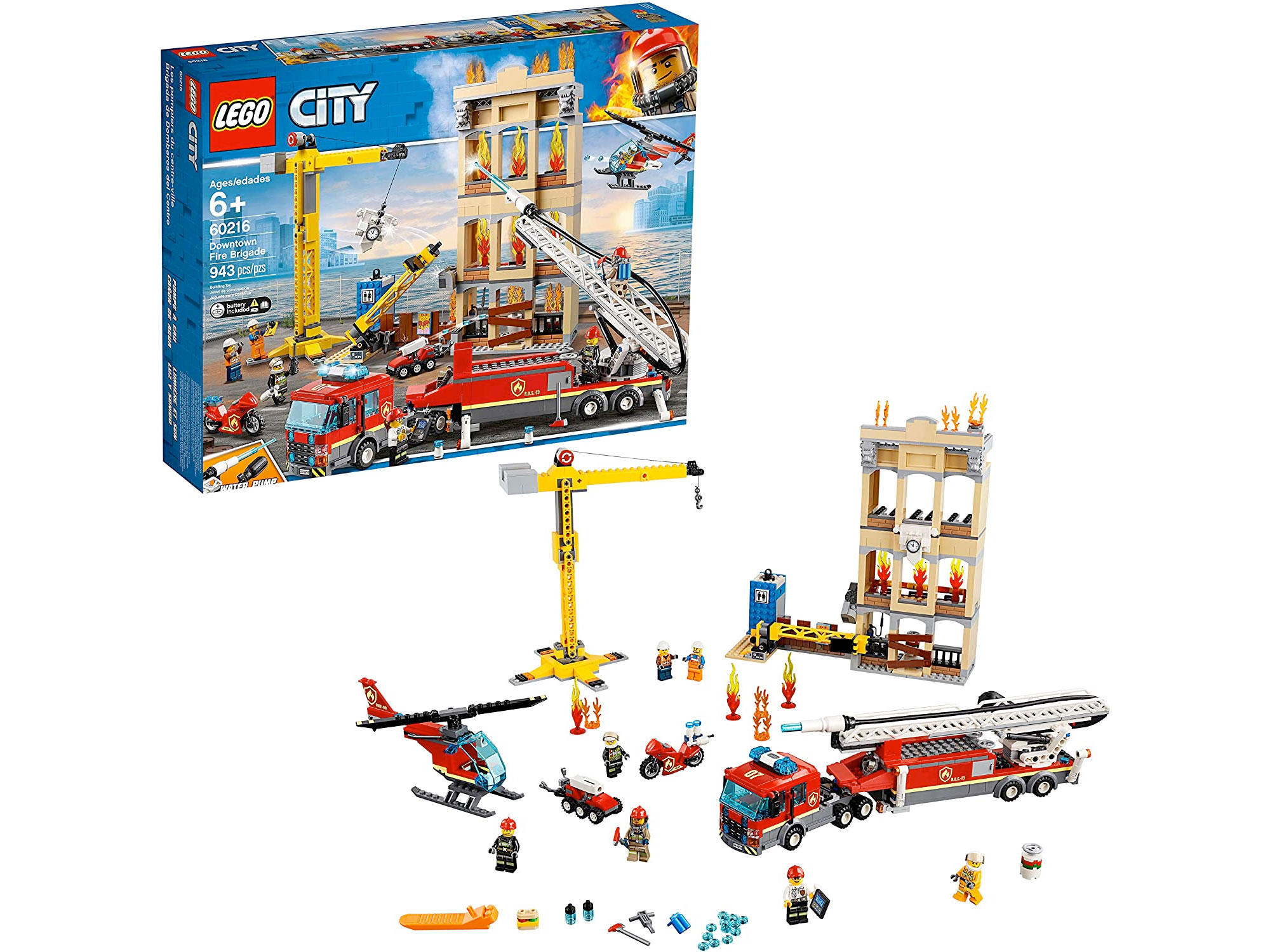 Amazon：LEGO City Downtown Fire Brigade 60216 (943 pcs)只賣$89.99