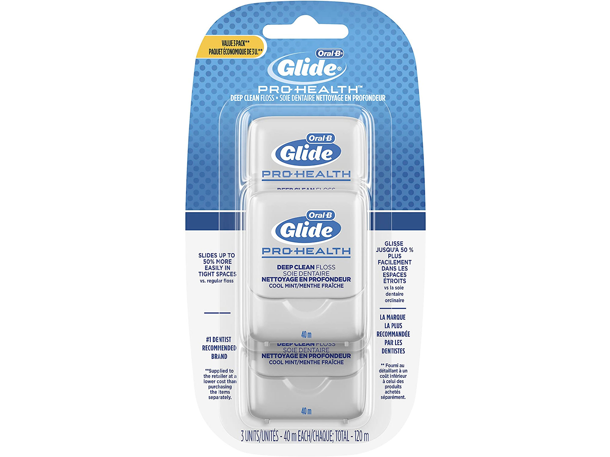 Amazon：Oral-B Glide Pro-Health Deep Clean Dental Floss (3 Count)只賣$6.99