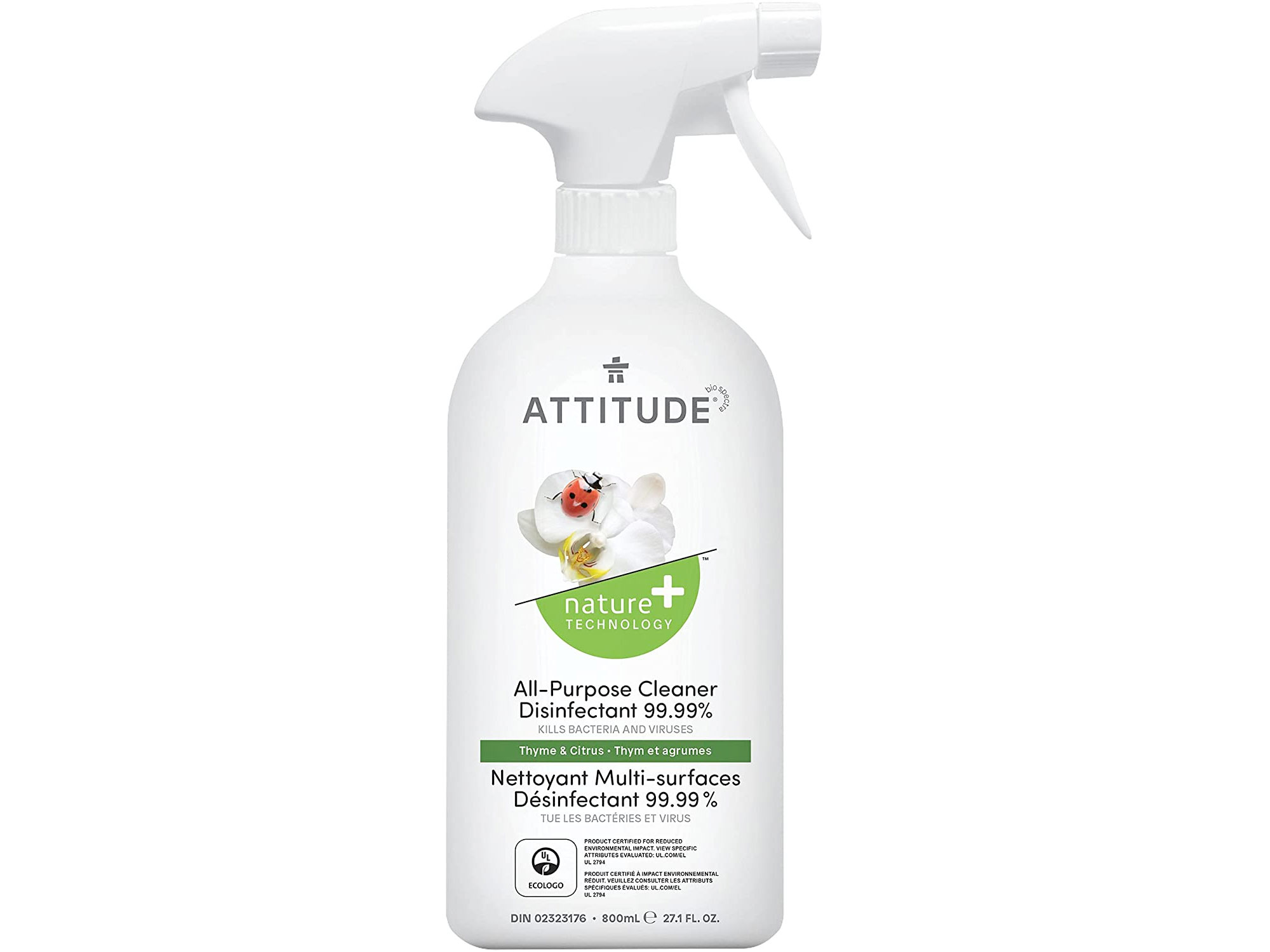 Amazon：ATTITUDE Natural Multipurpose Cleaner Disinfectant(800ml)只賣$3.33