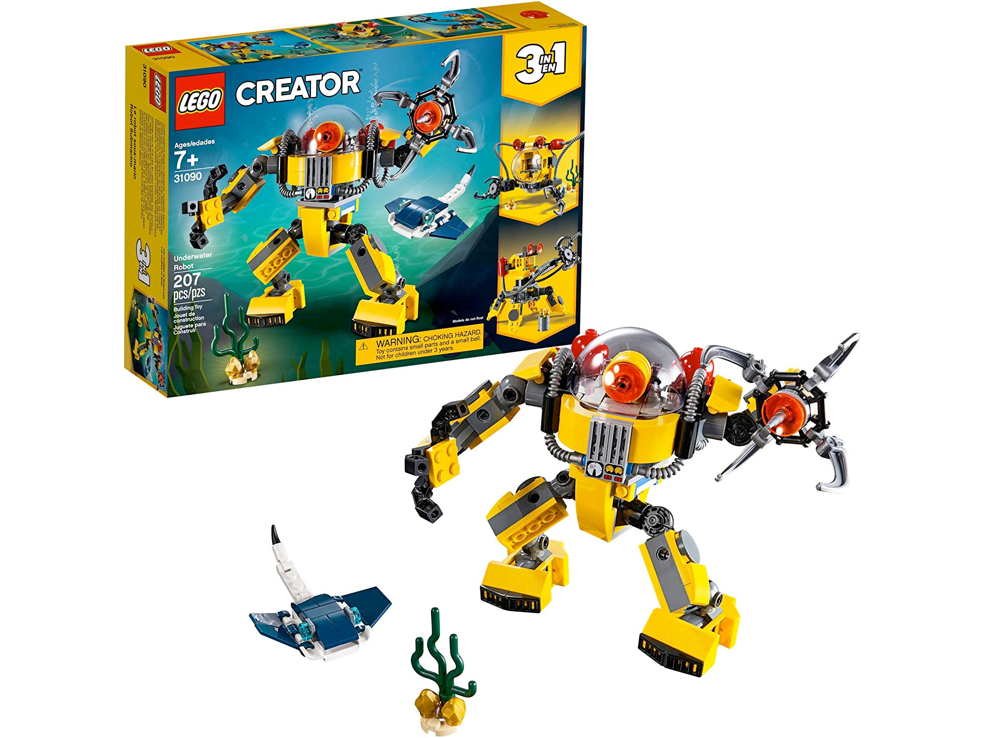 Amazon:LEGO Creator 3in1 Underwater Robot 31090 (207 pcs)只賣$15