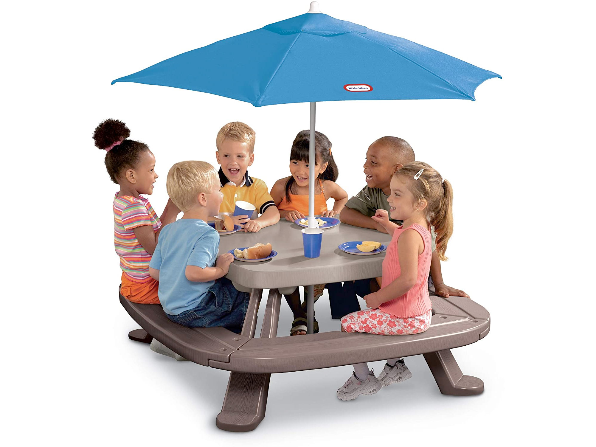 Amazon：Little Tikes Fold ‘n Store Picnic Table with Market Umbrella只賣$109.97