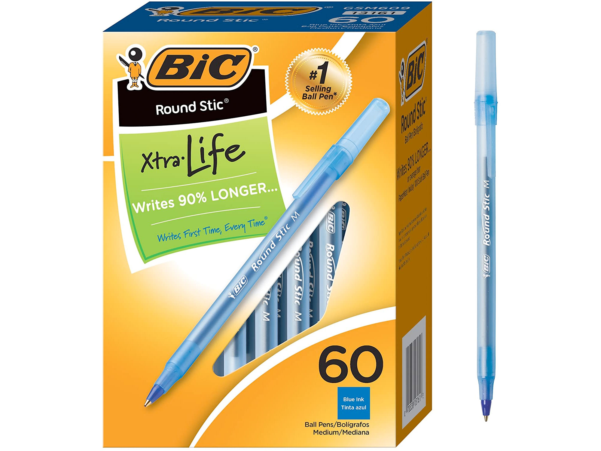 Amazon：BIC Round Stic Ballpoint Pen (60 Count)只賣$7.09