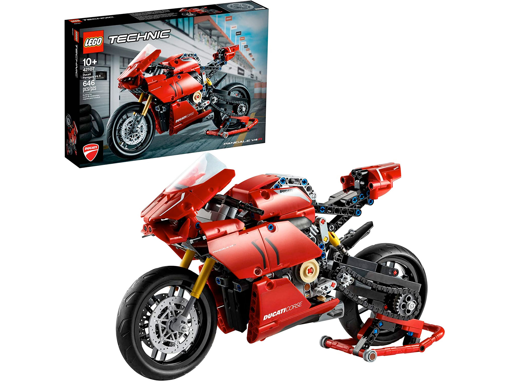Amazon：LEGO Technic Ducati Panigale V4 R Motorcycle 42107 (646 pcs)只賣$84.99