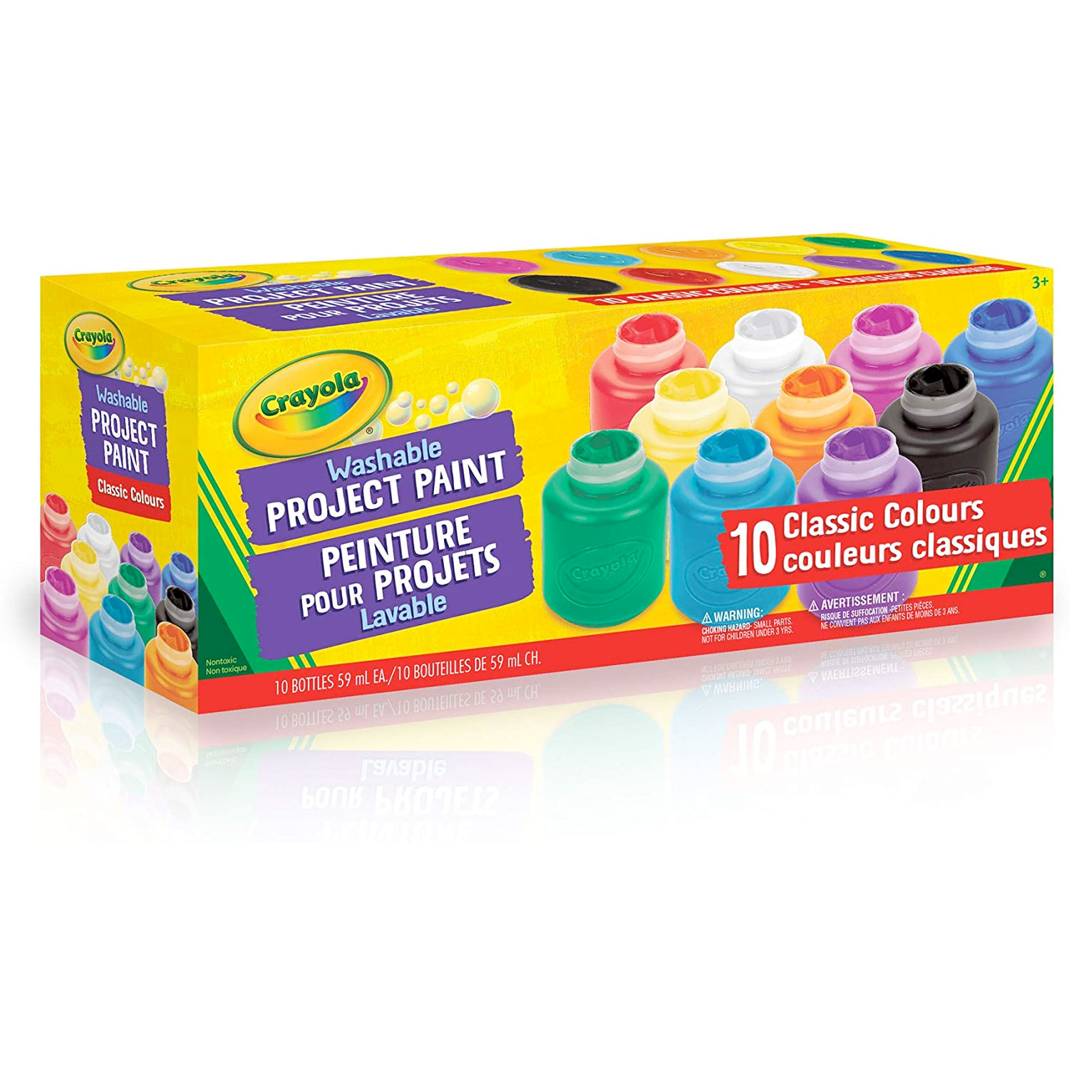 Amazon:Crayola 10 Washable Paint Jars (59ml)只賣$3.99