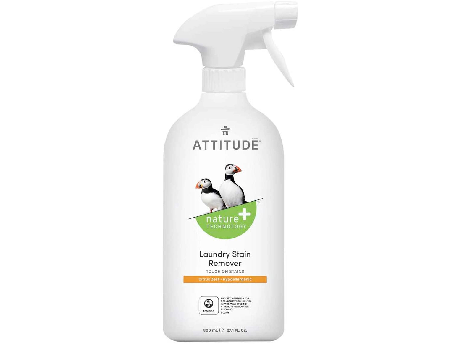 Amazon：ATTITUDE Nature + Hypoallergenic Laundry Stain Remover (800ml)只賣$2.50