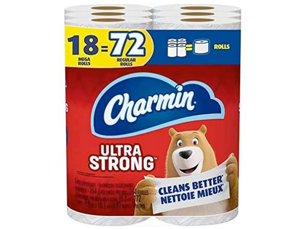 Amazon：Charmin Ultra Strong Toilet Paper 18 Mega Rolls (72 Regular Rolls)只賣$14.99