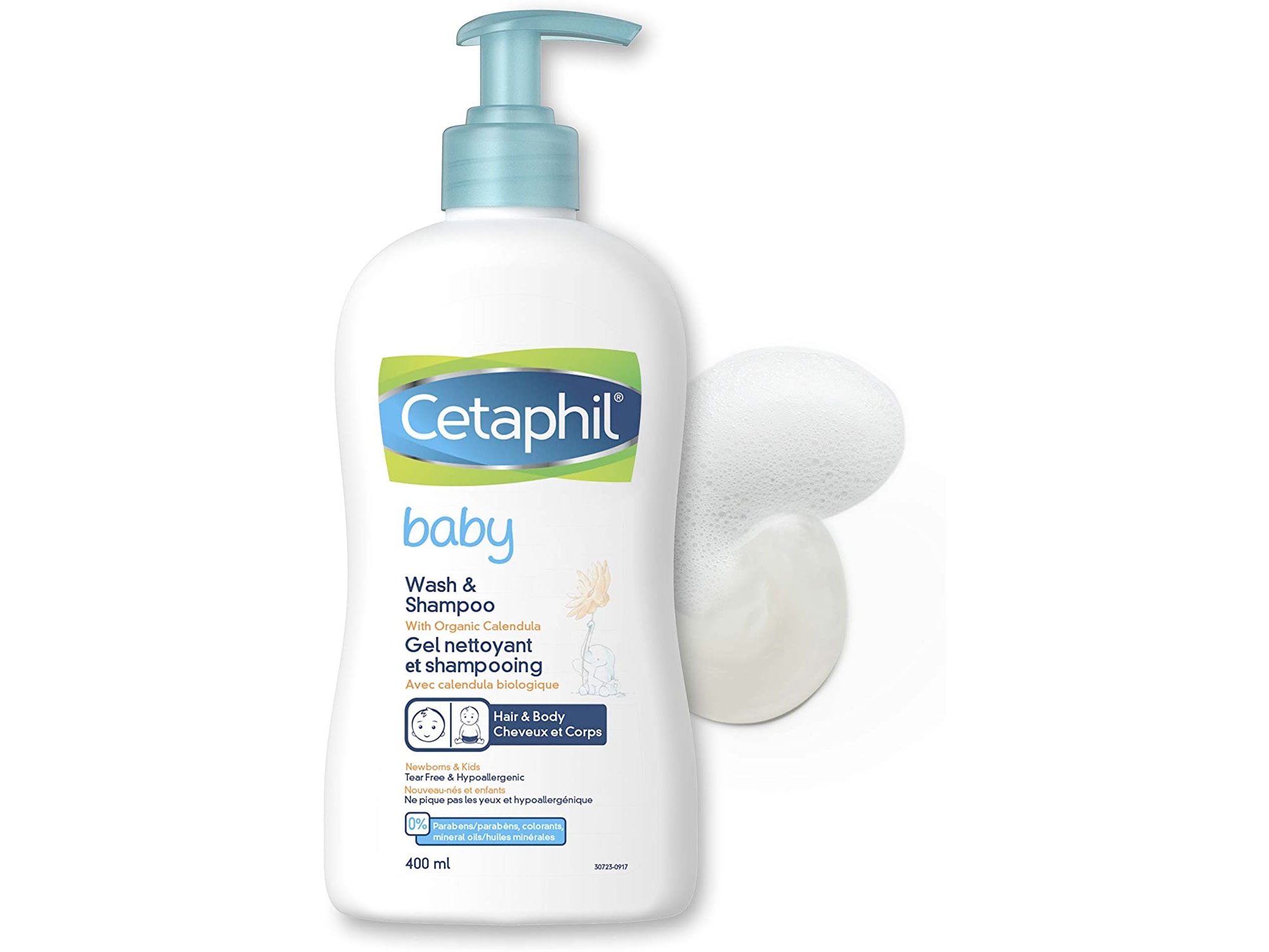 Amazon：Cetaphil Baby Wash & Shampoo With Organic Calendula (400ml)只卖$9