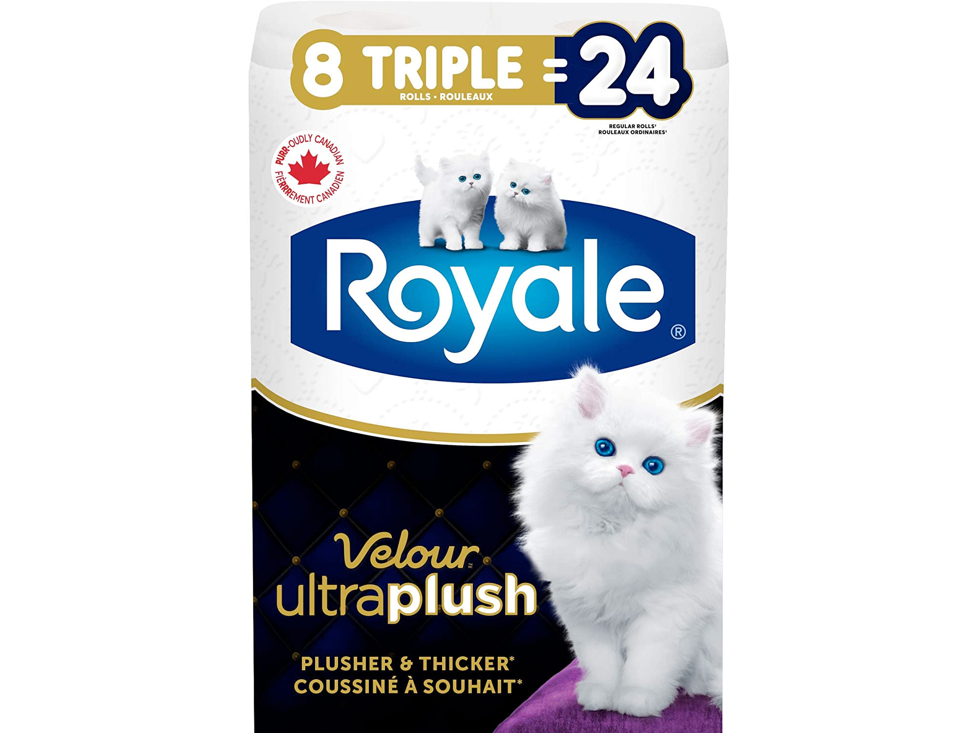 Amazon：Royale Velour Ultra Plush Toilet Paper 8 Triple Rolls (24 Regular Rolls)只賣$5.99