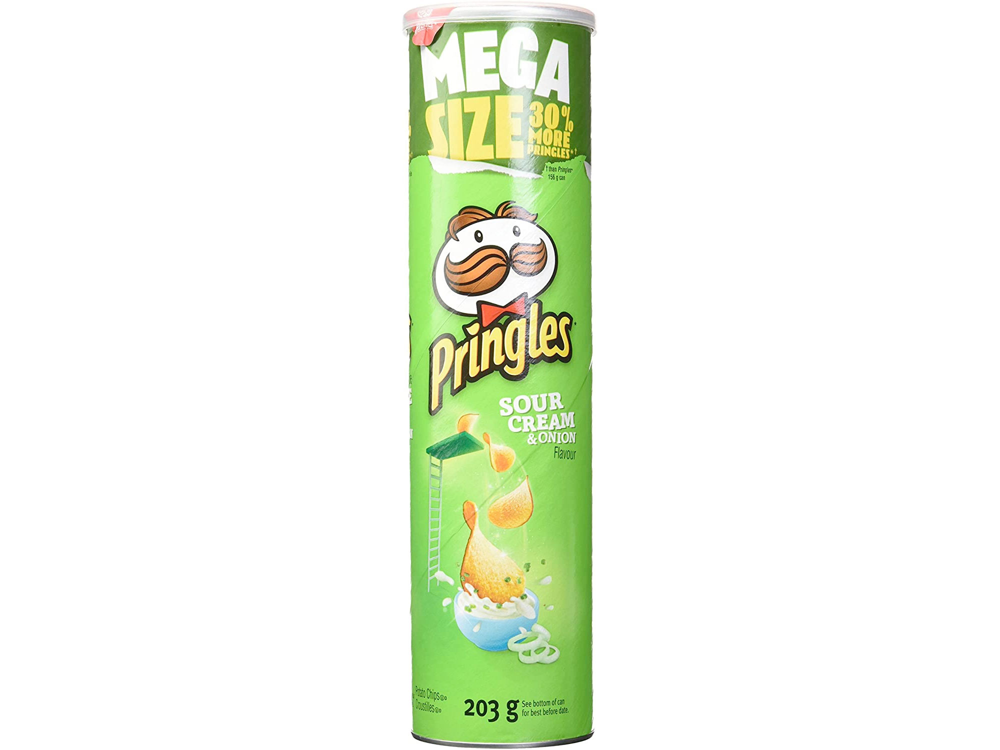 Amazon：Pringles Mega Can Sour Cream & Onion Flavour(203g)只賣$1.97