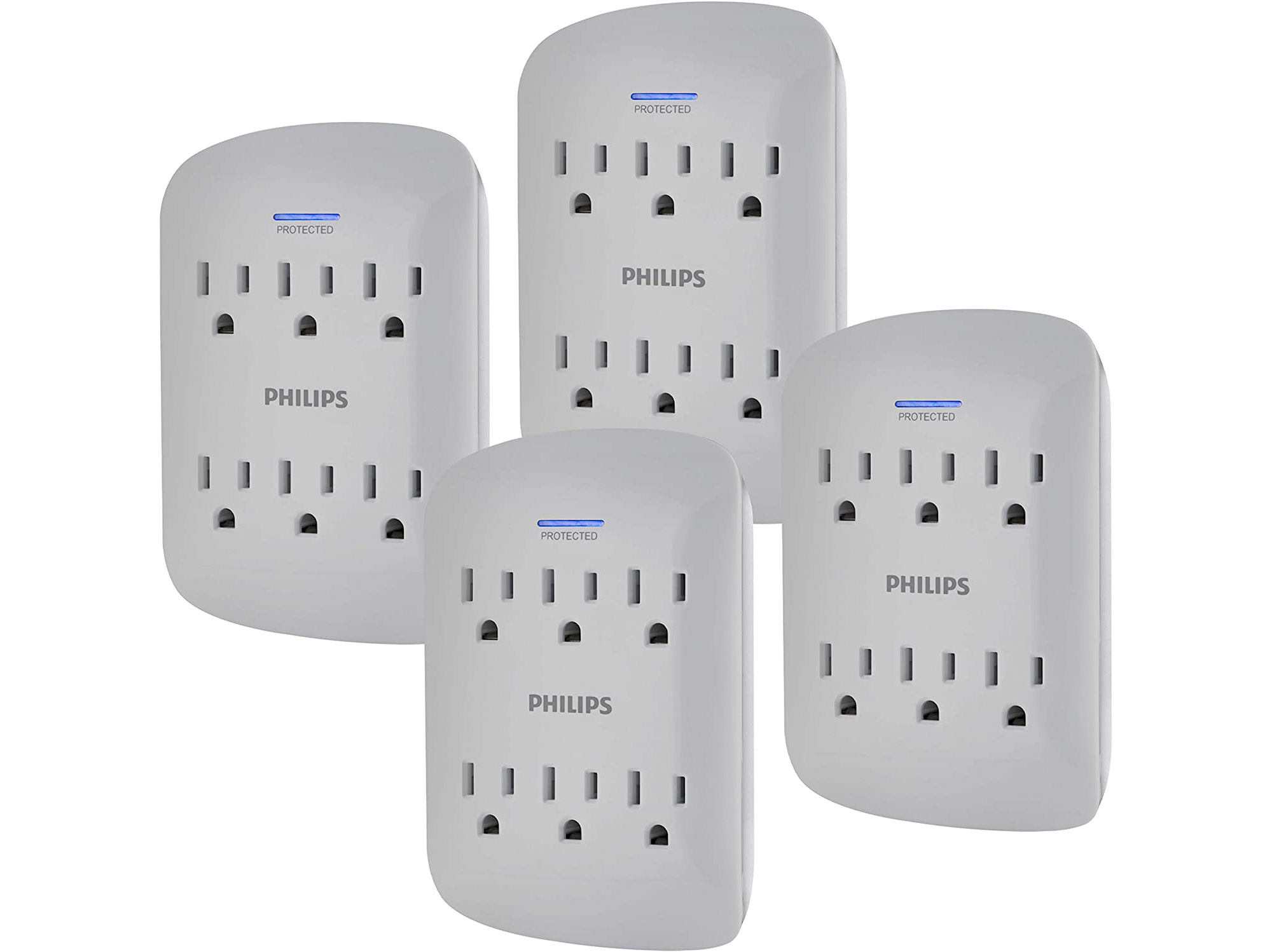 Amazon：Philips 6-Outlet Extender Surge Protector (4 Pack)只賣$29.71