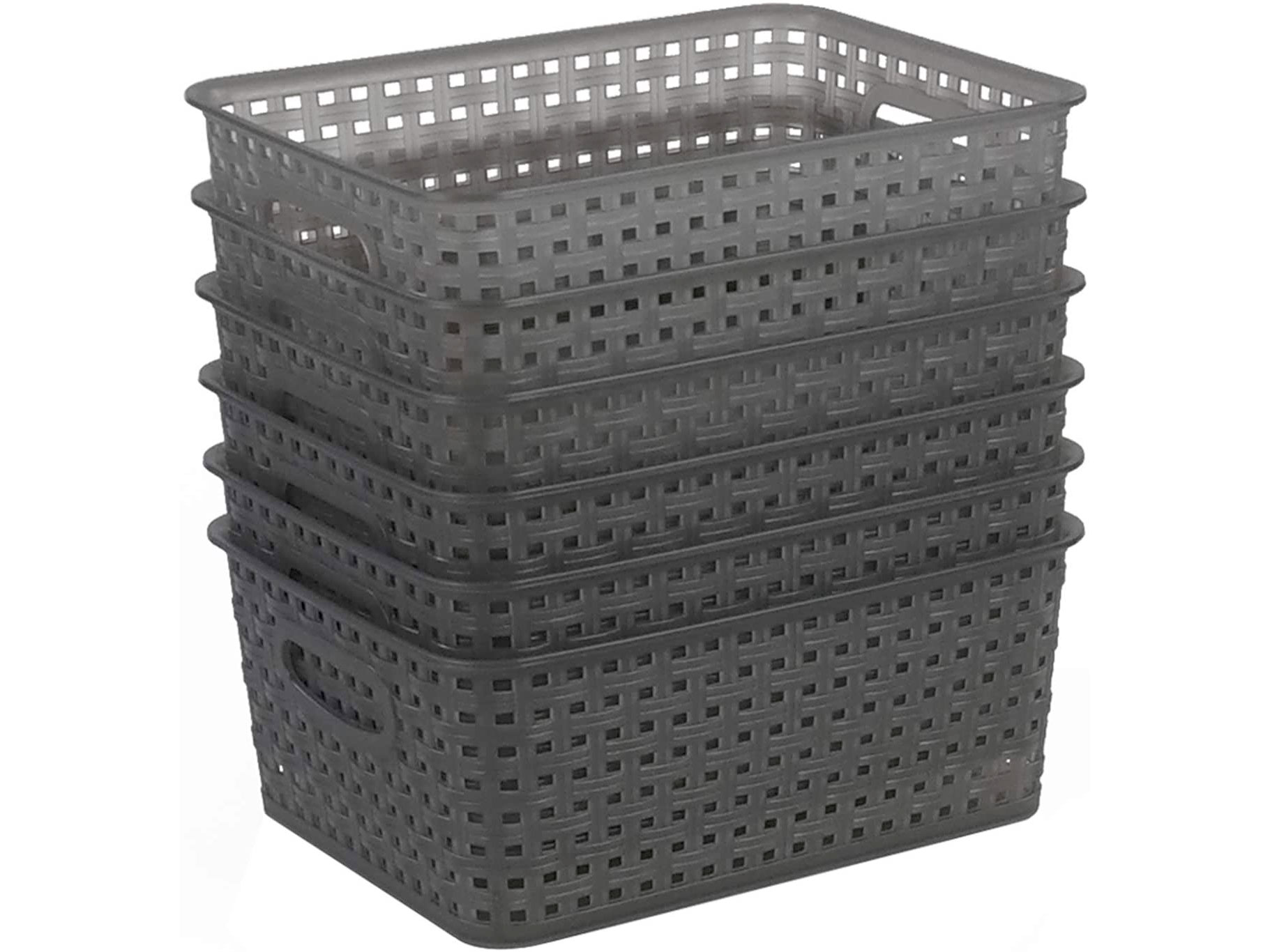Amazon：Plastic Woven Storage Basket (Set of 6)只賣$9.99