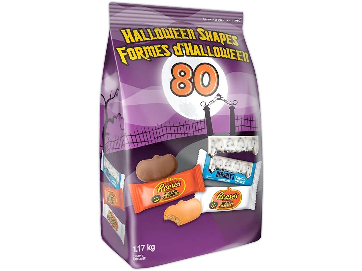 Amazon：Hershey’s Halloween Chocolate Candy Assortment Bulk (80 Count, 1.17KG)只賣$8.98