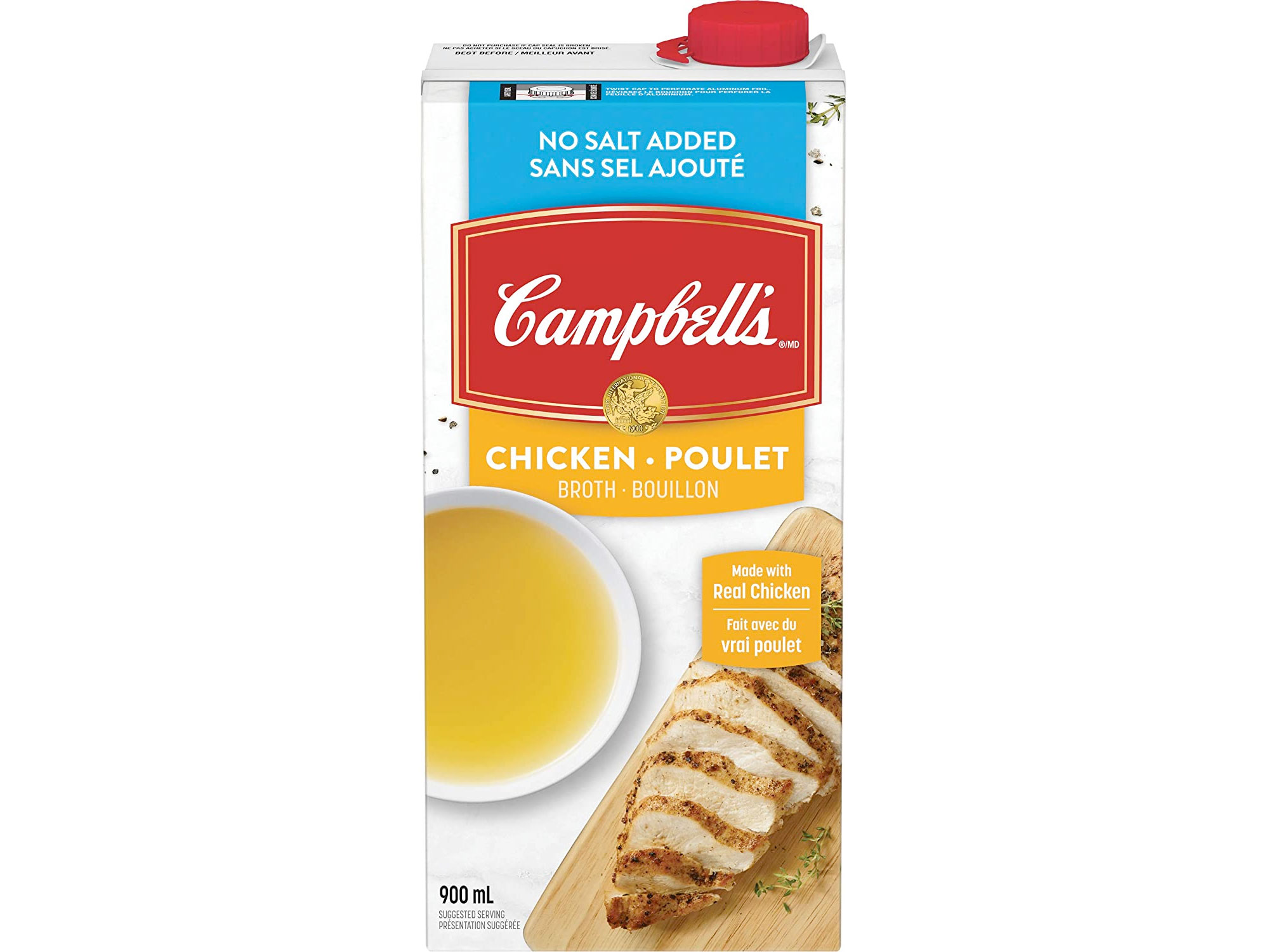 Amazon：Campbell’s No Salt Added Chicken Broth (900ml) 只賣$1.27
