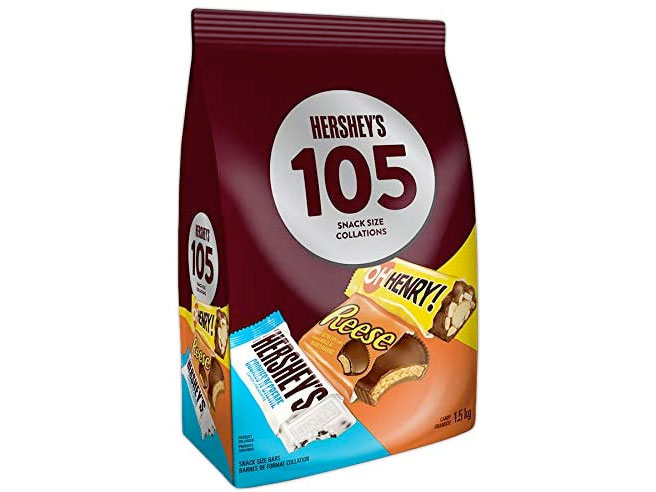 Amazon：HERSHEY’S Chocolate Candy (105 Count, 1.5kg)只卖$14.08
