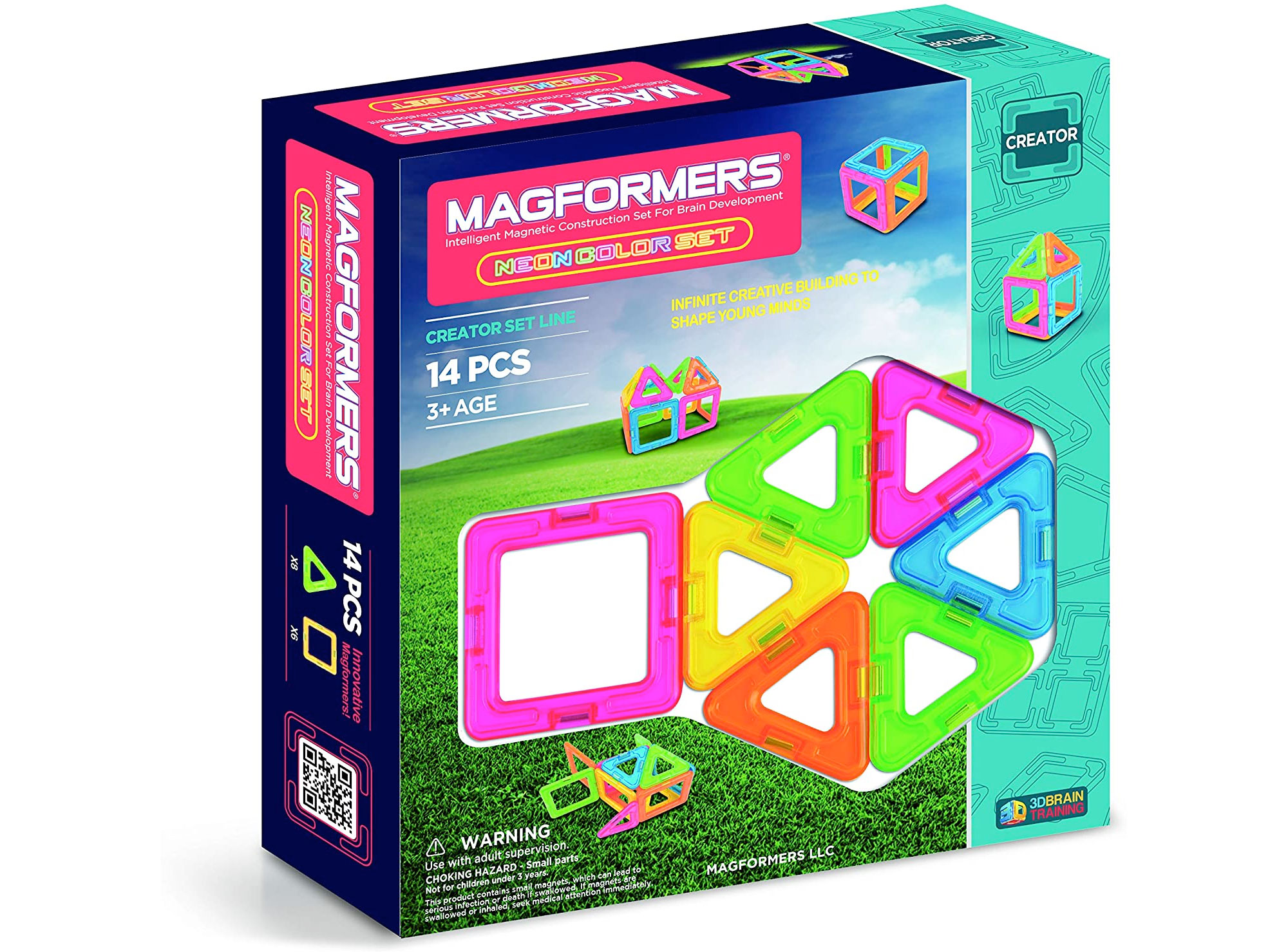 Amazon：Magformers 63001 Creator Neon Color Set (14 pcs)只卖$24.76