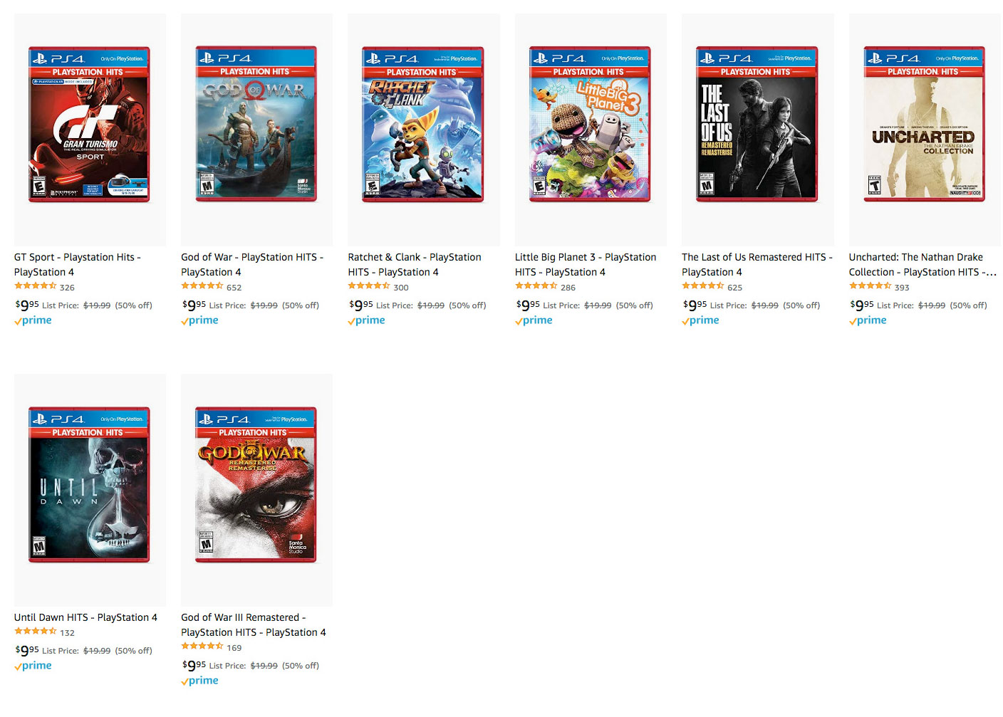 Amazon：GT Sport – Playstation Hits – PlayStation 4只賣$9.95