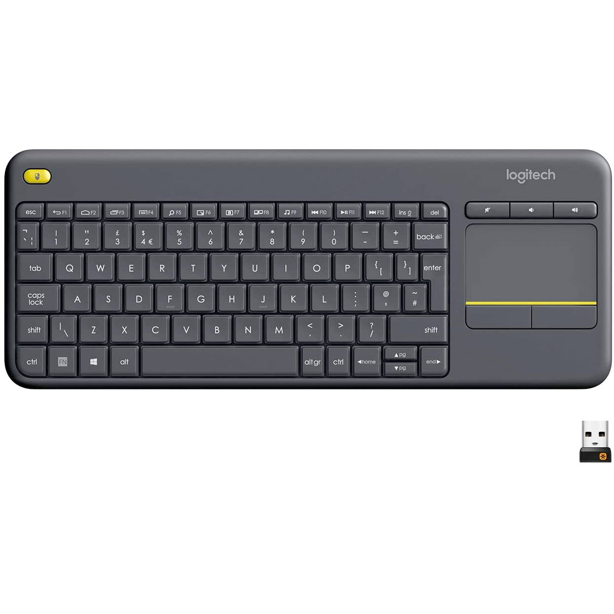 Amazon：Logitech K400 Plus Wireless Keyboard with Touchpad只賣$24