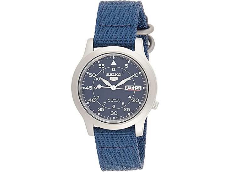 Amazon：Seiko Men’s SNK807 Seiko 5 Automatic Blue Canvas Strap Watch 賣$89.08