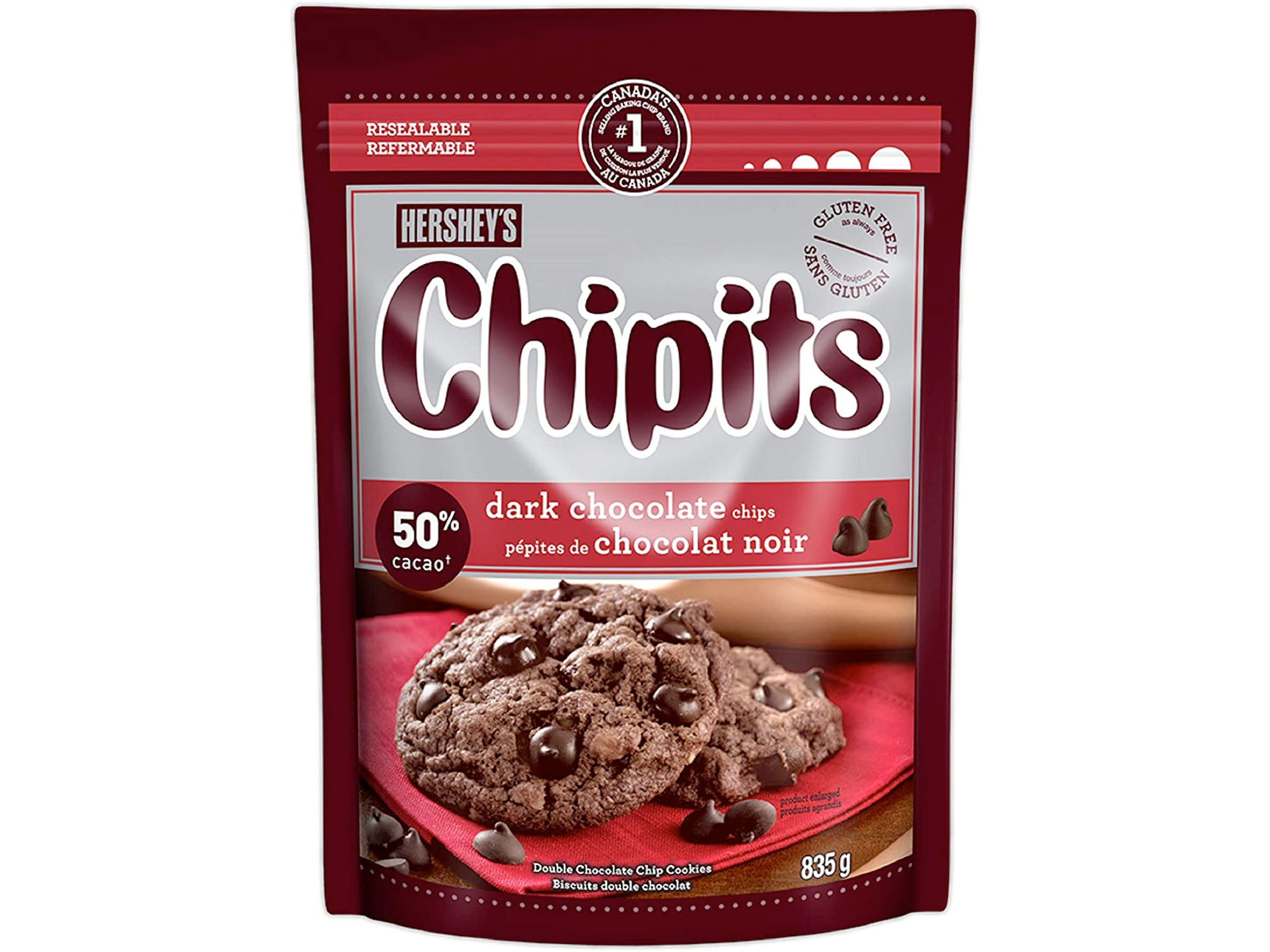 Amazon：Hershey’s CHIPITS Dark Chocolate Chips for Baking(835g)只賣$6.97