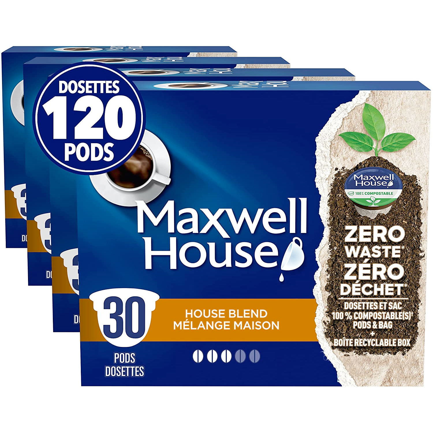 Amazon：Maxwell House House Blend Coffee (120 Pods)只卖$33.60