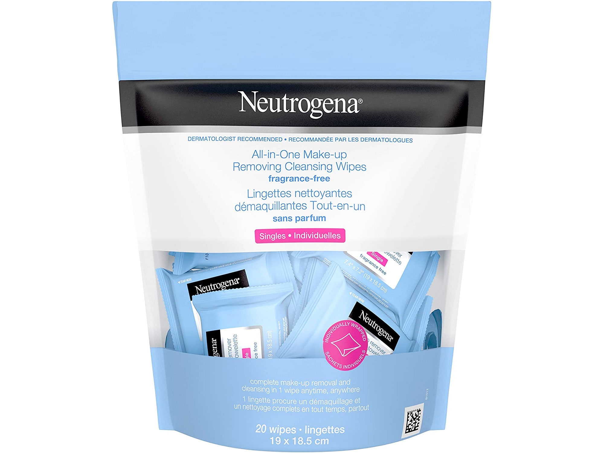 Amazon：Neutrogena Makeup Remover Cleansing Face Wipes (20 Count)只賣$5.97