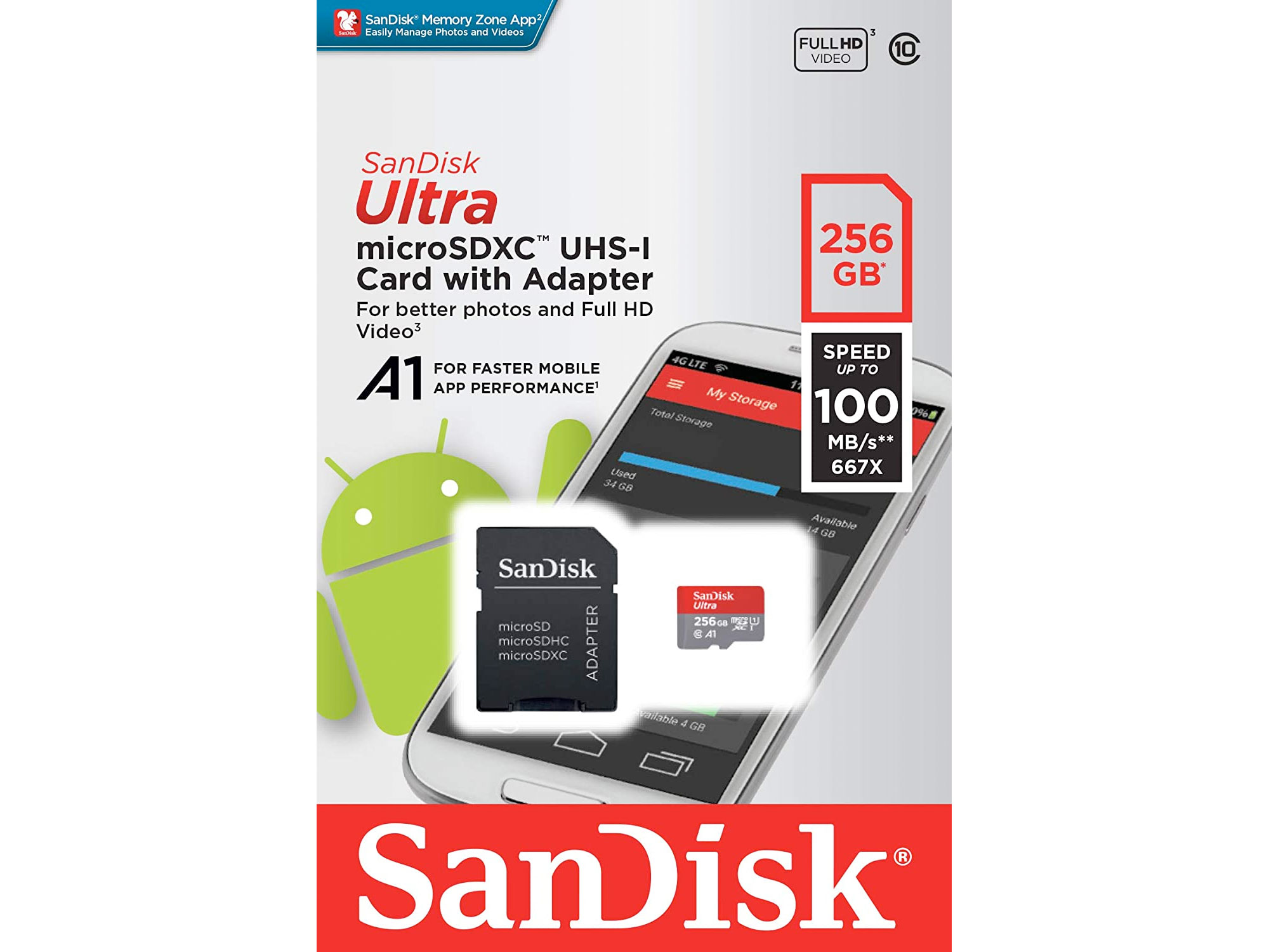Amazon：SanDisk 256GB Ultra MicroSDXC + Adapter只賣$36.75