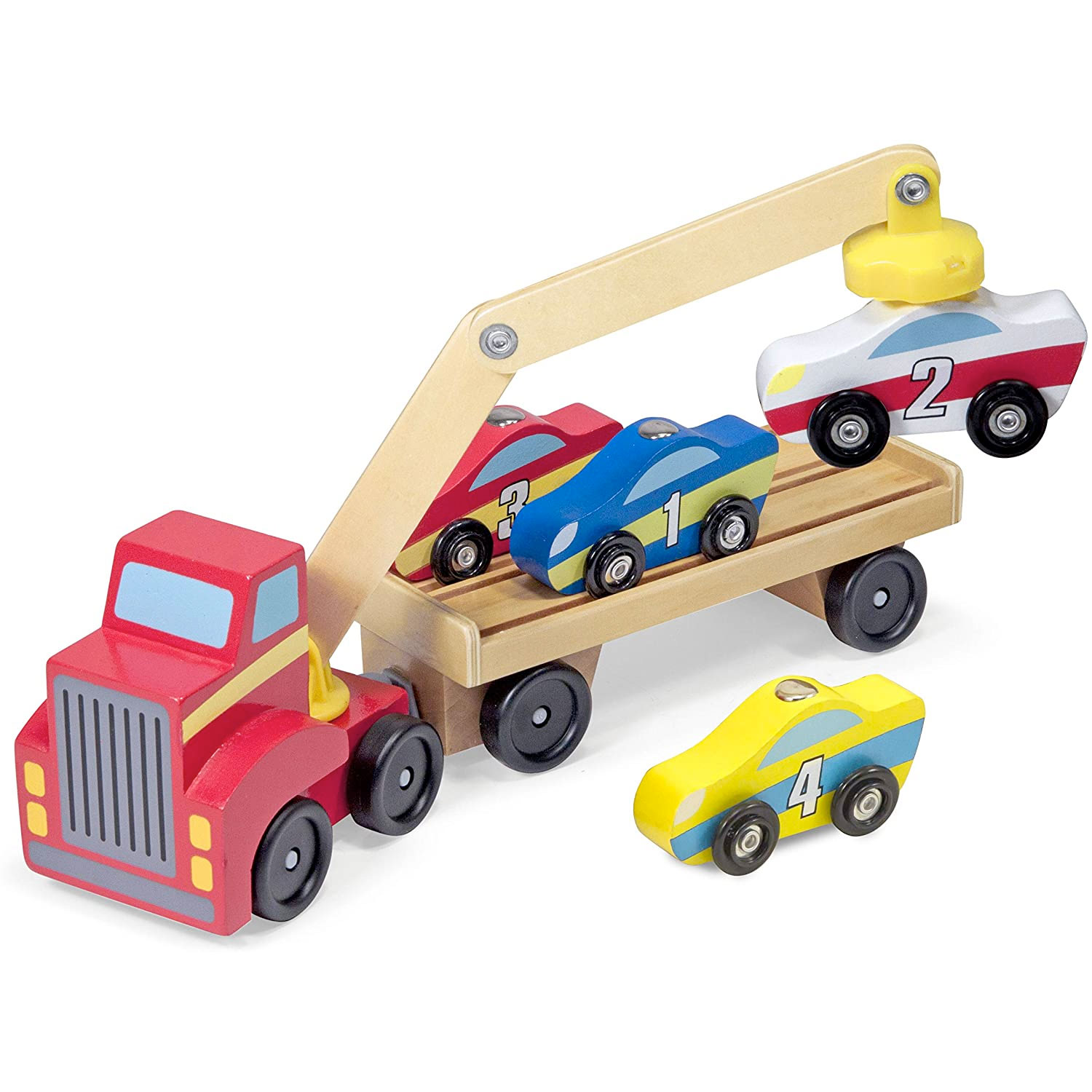 Amazon：Melissa & Doug Magnetic Car Loader Wooden Toy Set只賣$14.99