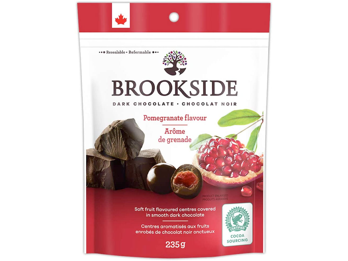 Amazon：BROOKSIDE Dark Chocolate Pomegranate Flavour (235g)只賣$3.49