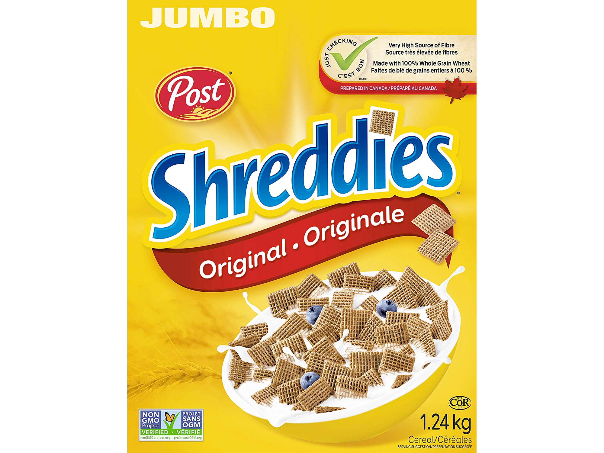 Amazon：Post Jumbo Shreddies Cereal (1.24kg)只賣$6.82