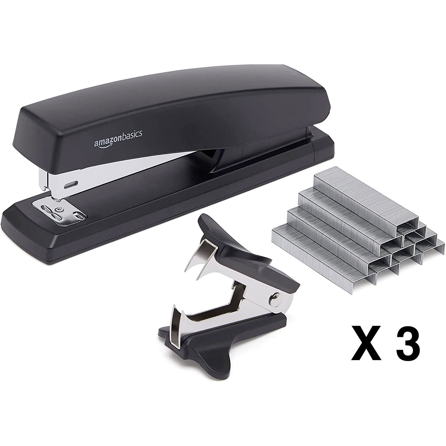 Amazon Basics 3 Standard Staplers + 3 Staple Removers + 3000 Staples只賣$12.07