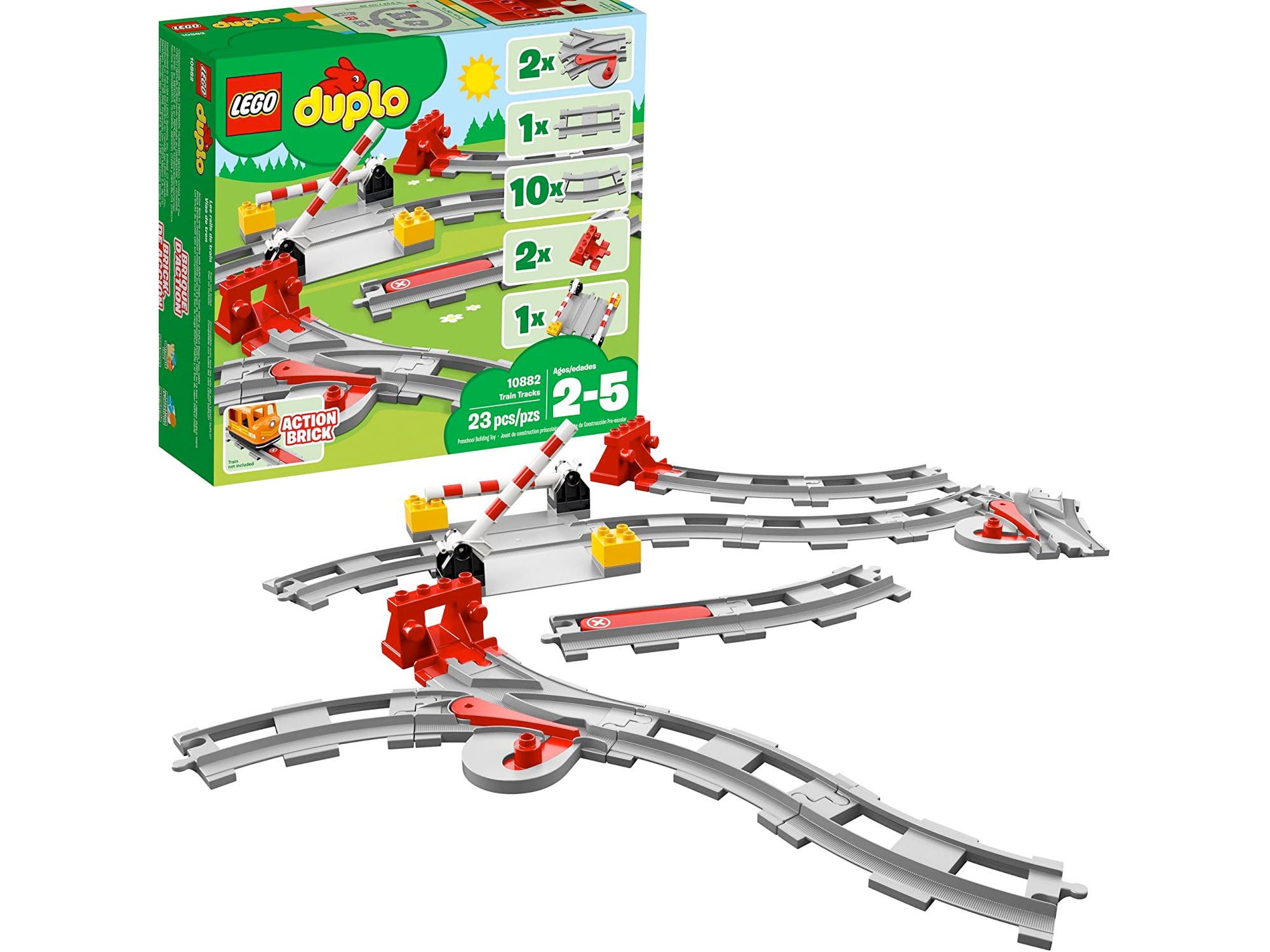 Amazon：LEGO DUPLO Train Tracks 10882 (23 pcs)只卖$14.96