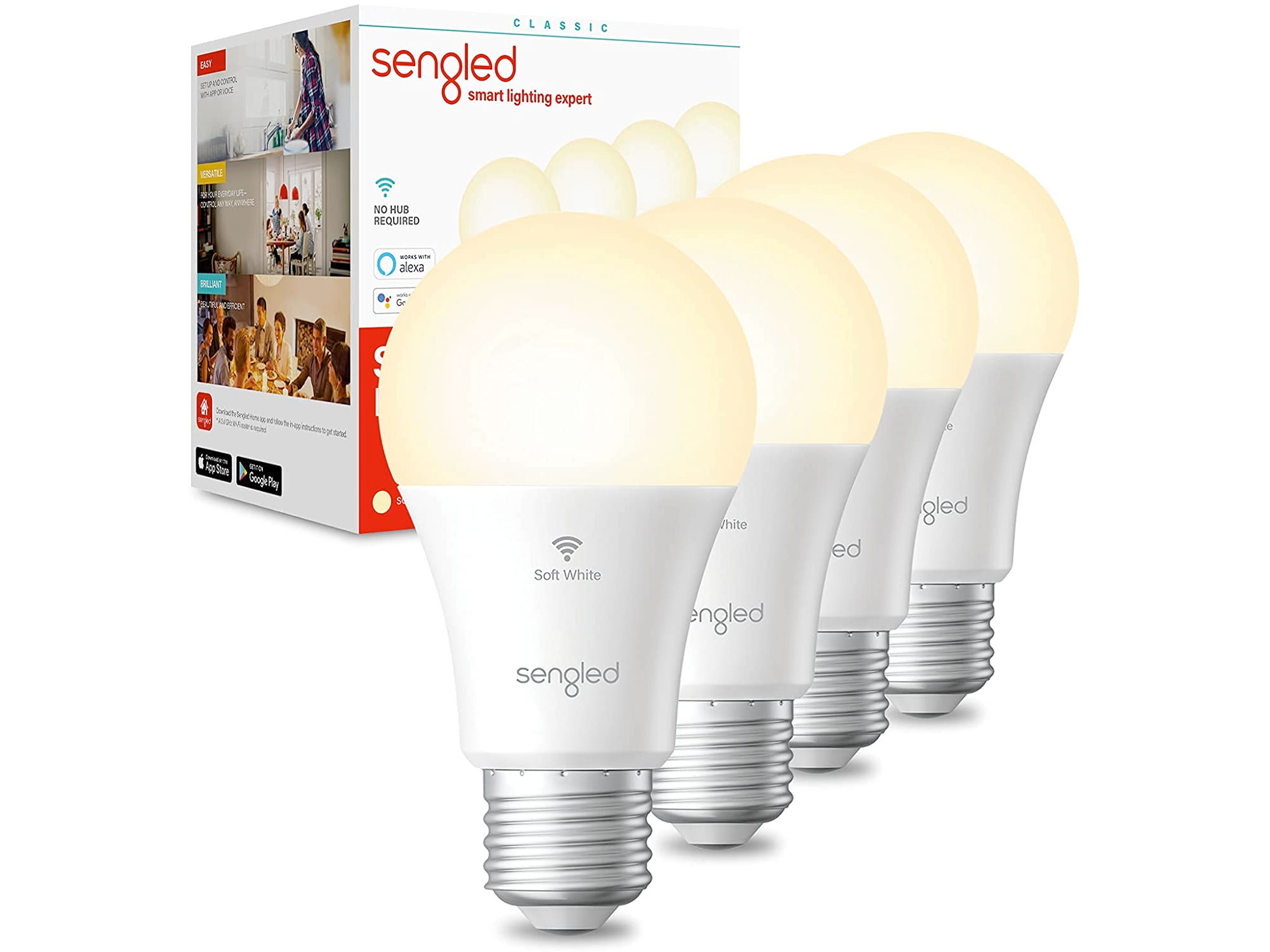 Amazon：Sengled Alexa Smart Light Bulbs (4 Pack Soft White 60W)只賣$24.99
