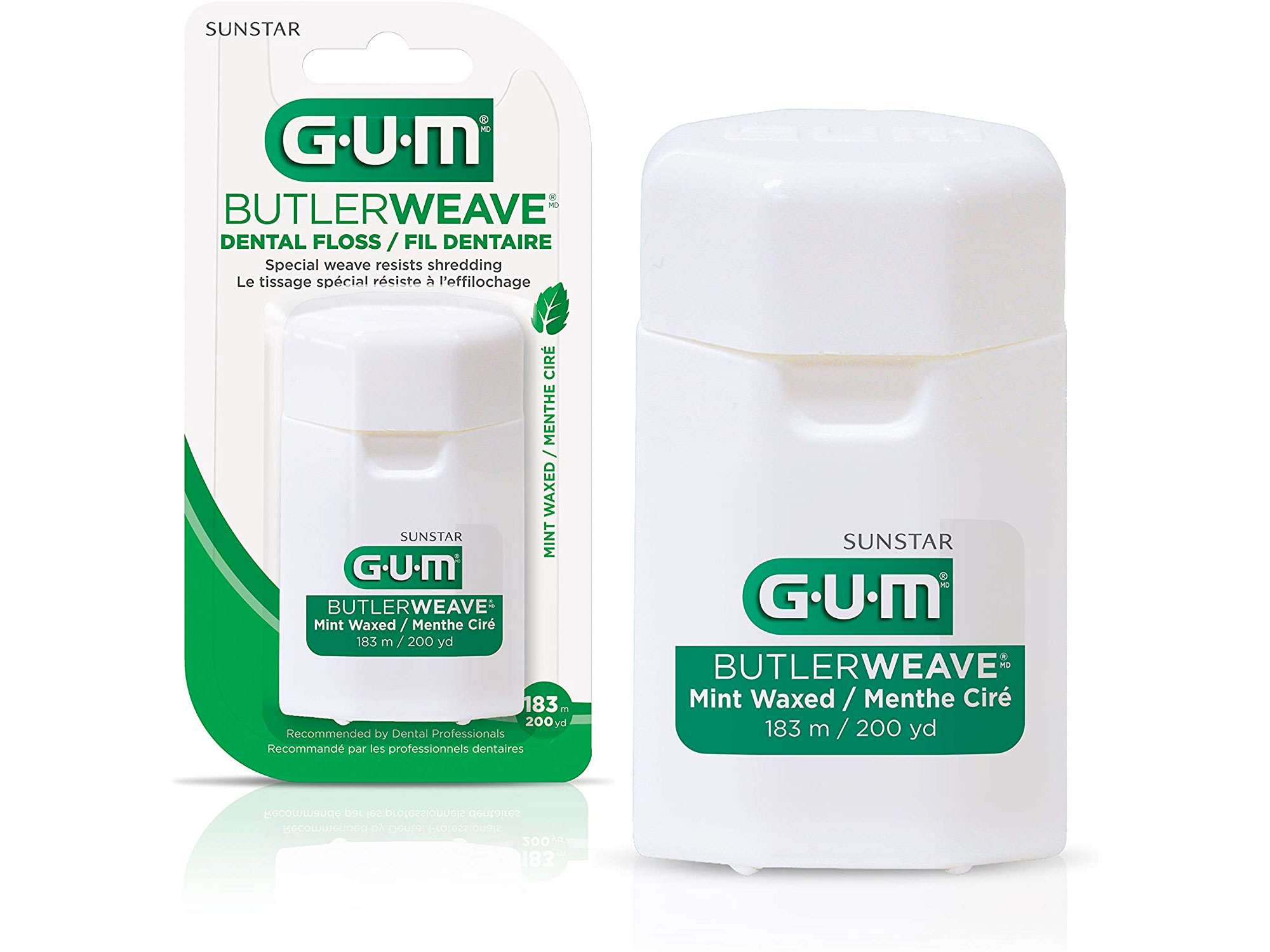 Amazon:GUM Waxed & Mint Flavoured Shred Resistant Dental String Floss (183m)只賣$1