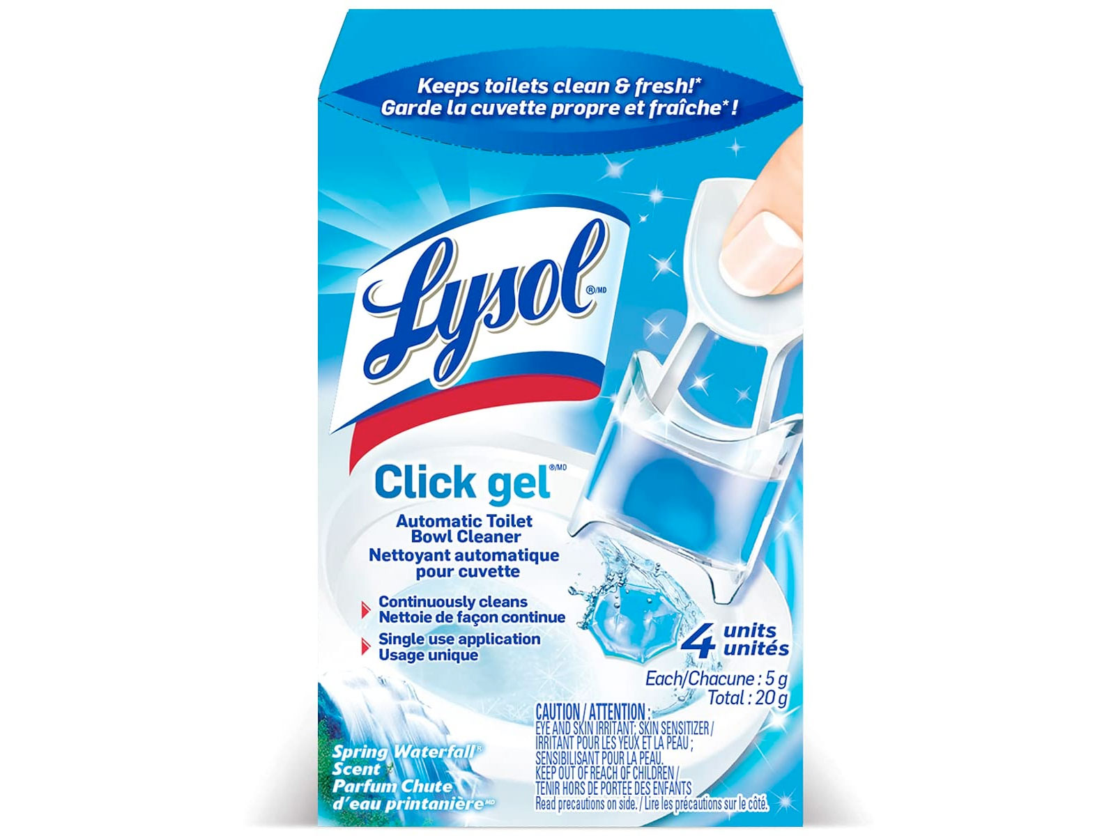 Amazon：Lysol Click Gel Automatic Toilet Bowl Cleaner (4 Count)只賣$3.99
