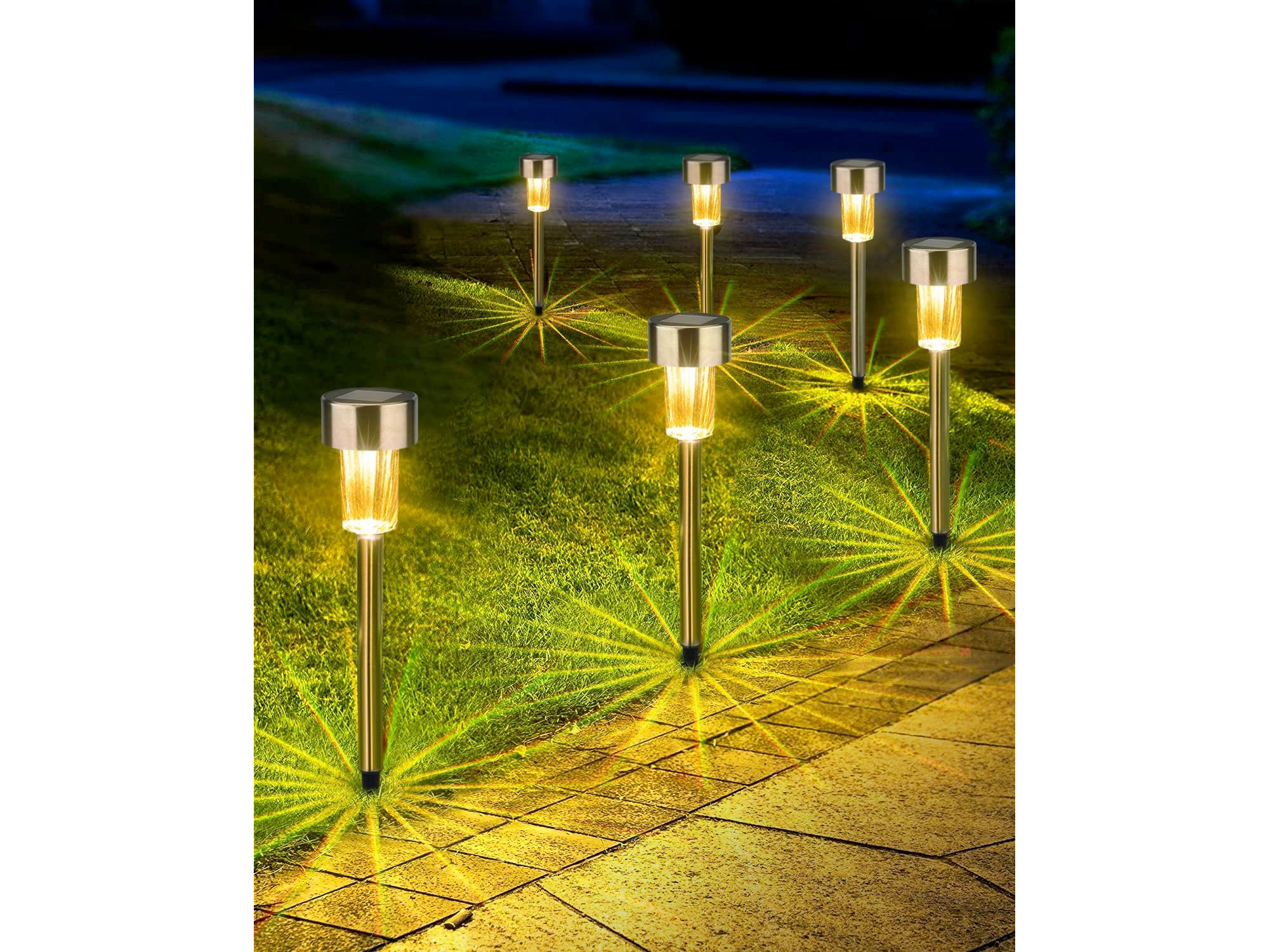 Amazon：10 Pack Warm White Solar LED Outdoor Pathway Light只賣$23.09