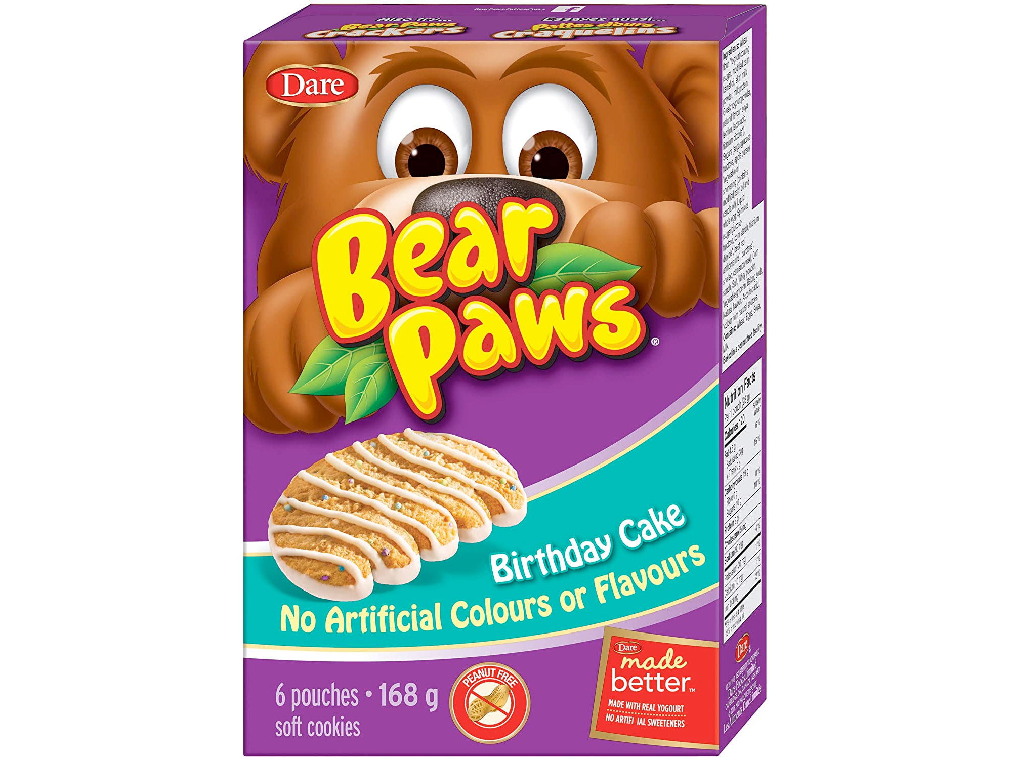 Amazon：Dare Bear Paws Birthday Cake Cookies (168g)只卖$1.99