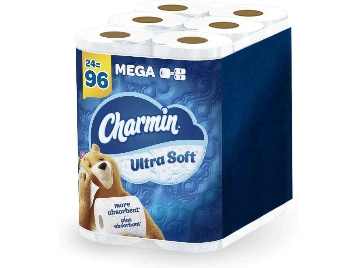 Amazon：Charmin Ultra Soft Toilet Paper 24 Mega Rolls (96 Regular Rolls)只賣$18.99