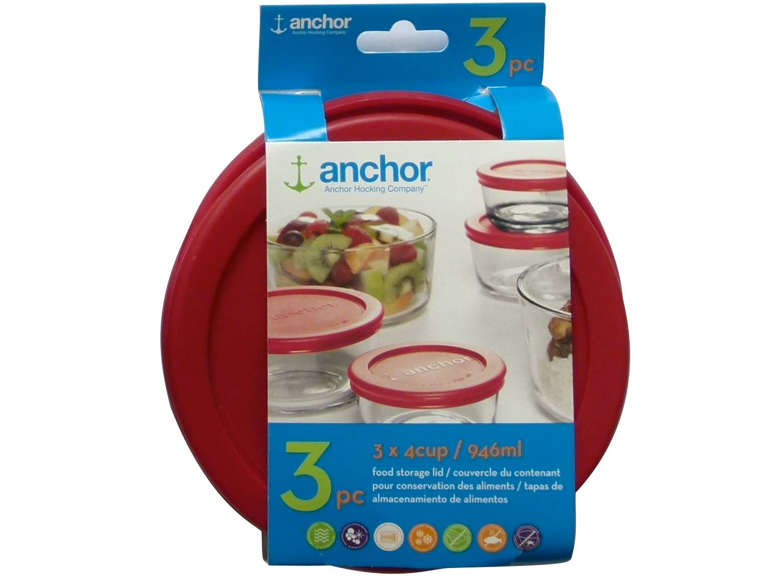 Amazon：Anchor Hocking Replacement Lid (4 Cup, 3 pcs)只賣$4.99