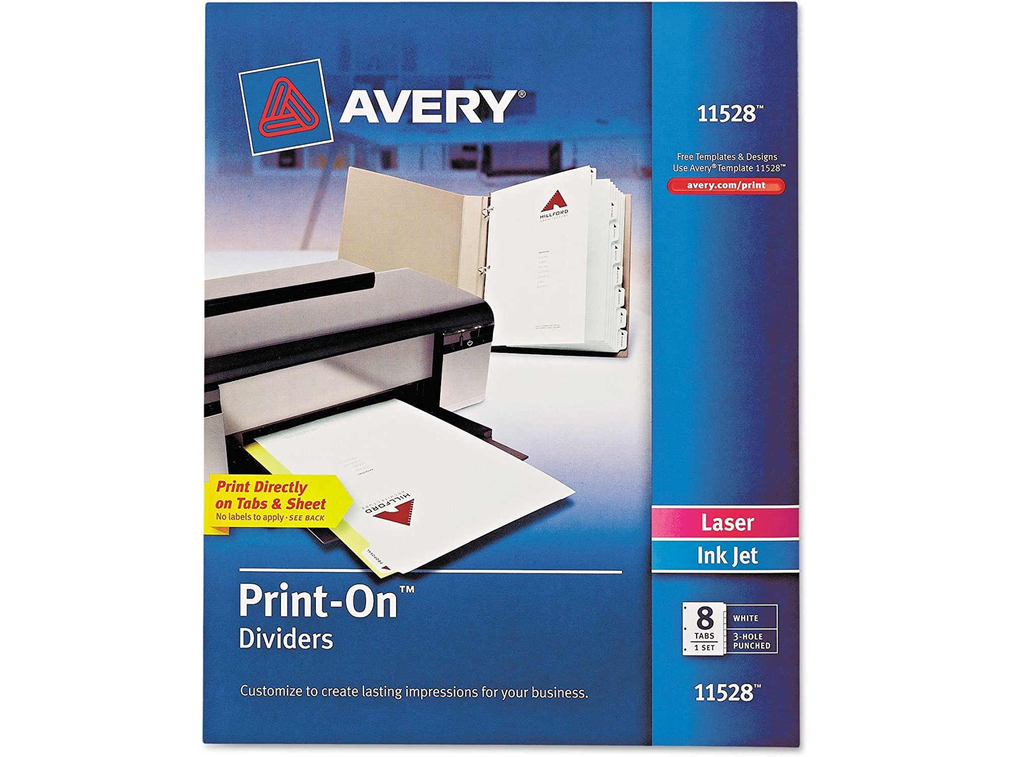 Amazon：Avery Customizable Print-On Dividers (8 Tabs / 1 Set)只賣$6.98