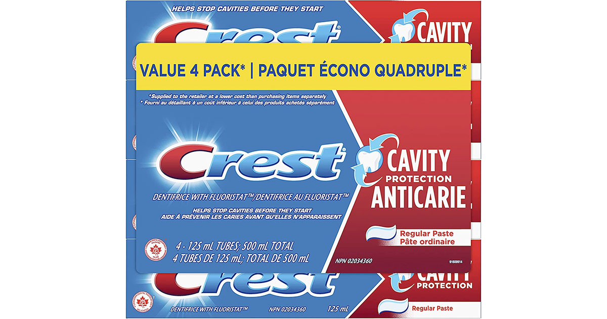 Amazon：Crest Cavity Protection Toothpaste (Pack of 4)只賣$5.98