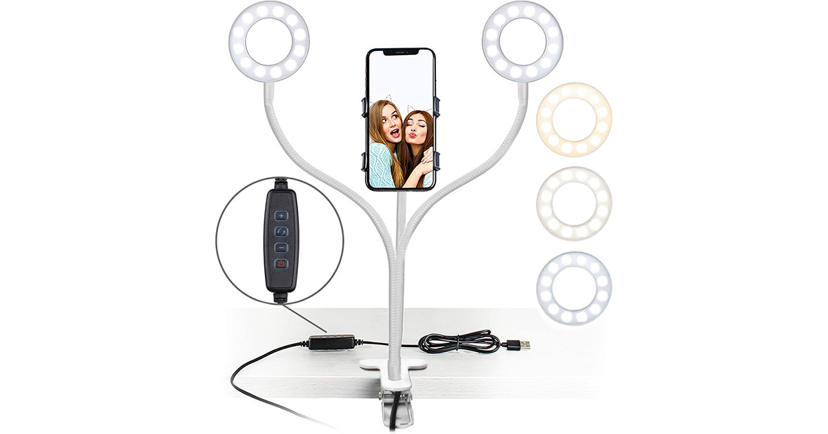 Amazon：Selfie Ring Light with Stand只賣$7.99