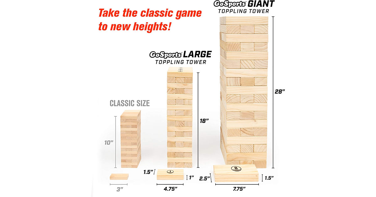 Amazon：Giant Wooden Toppling Tower只賣$64.17