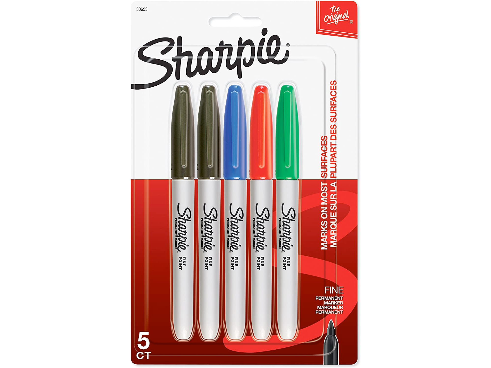 Amazon：Sharpie FINE POINT Marker Permanent (5 Markers)只賣$2.97