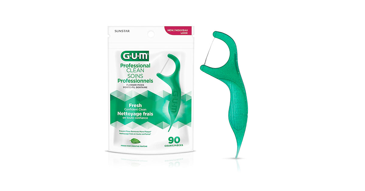 Amazon：Gum Professional Clean Flossers (90 Count)只賣$2.99