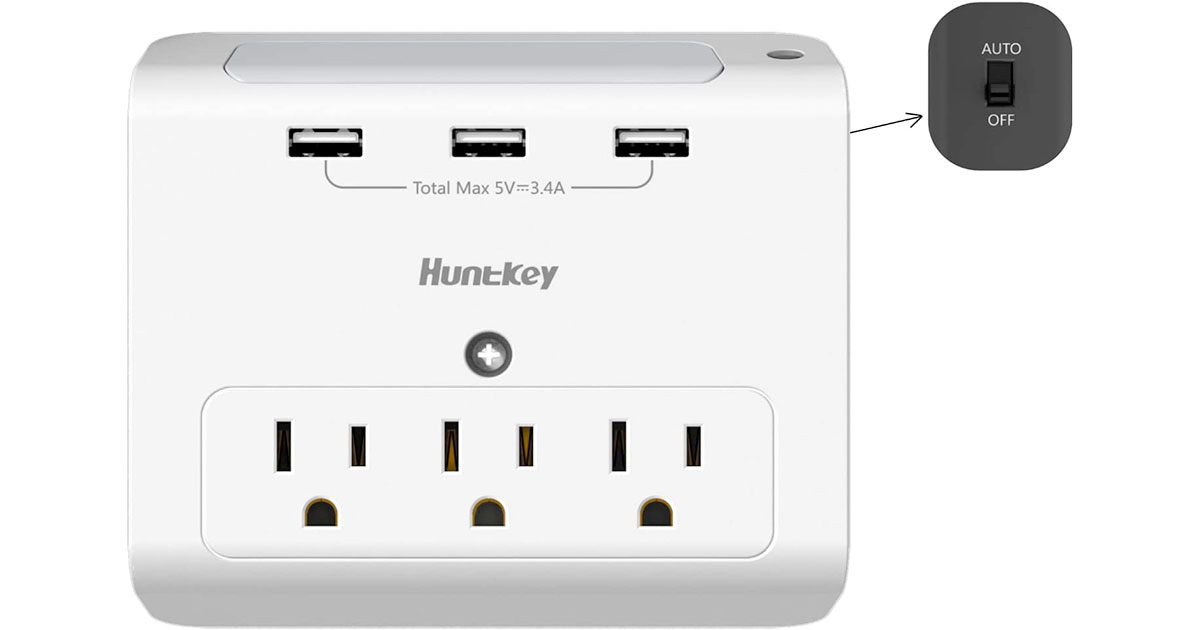 Amazon：Multi Plug Outlet Extender with USB只賣$9.49
