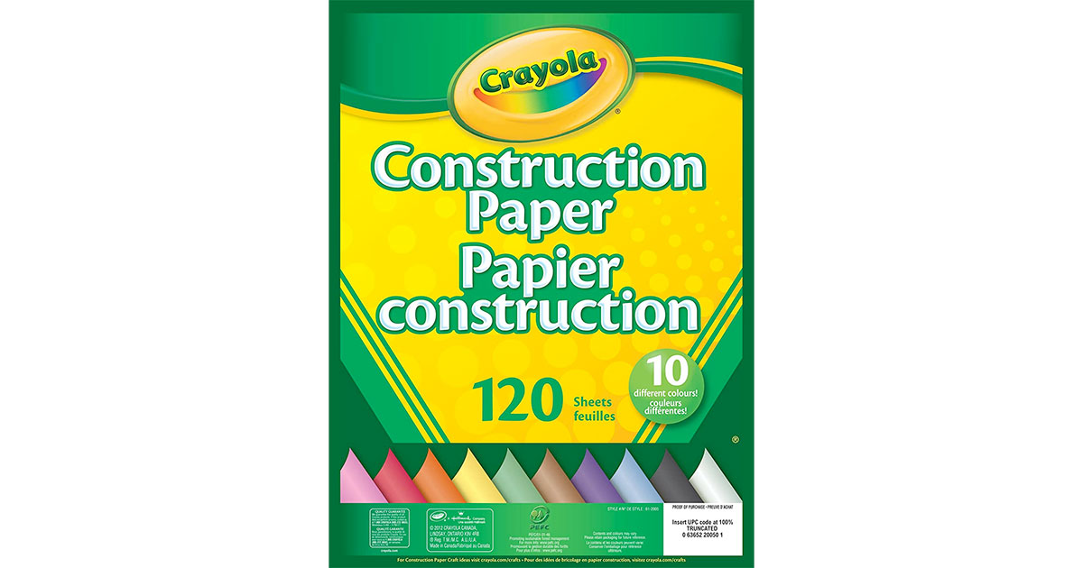 Amazon：Crayola 120 Pages Construction Paper只賣$2.99