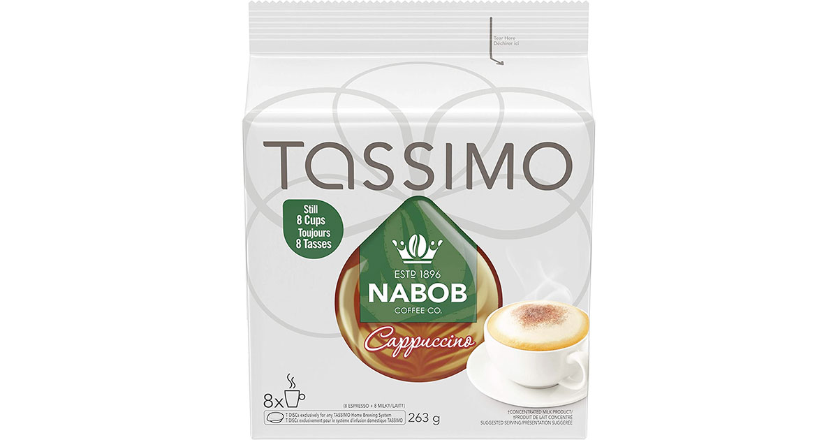 Amazon：Tassimo Nabob Cappuccino Coffee Single Serve T-Discs (8 count)只賣$5