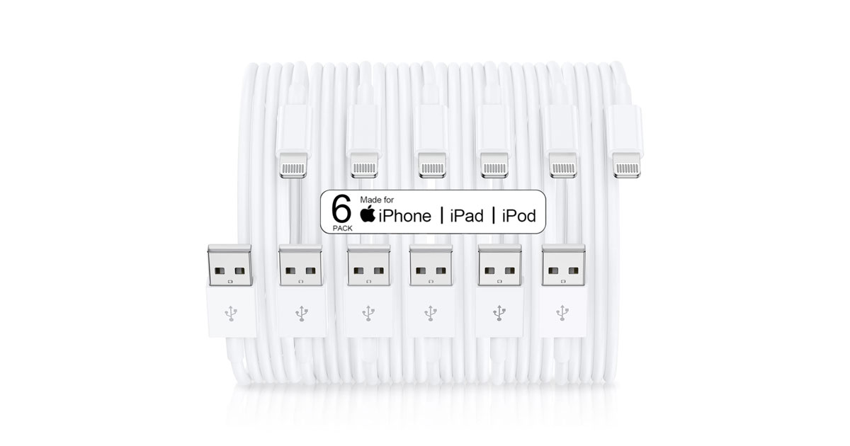 Amazon：Lightning Cable (6 Pack)只賣$8.99