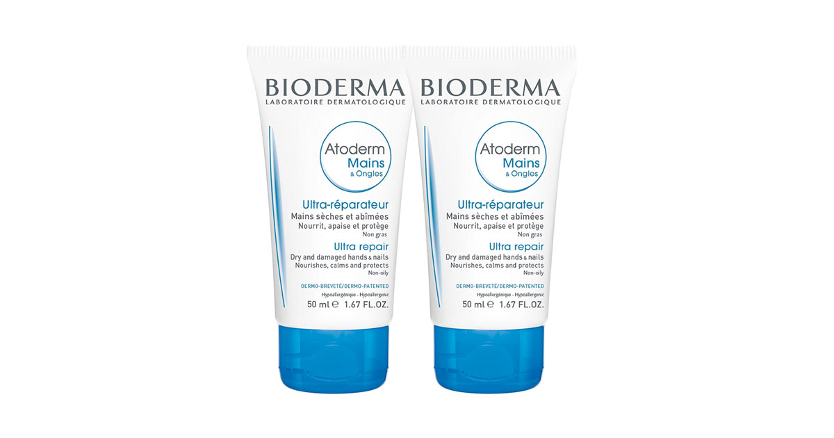 Amazon：Bioderma Atoderm Hands & Nails Cream (2 Count, 50ml)只賣$9.99